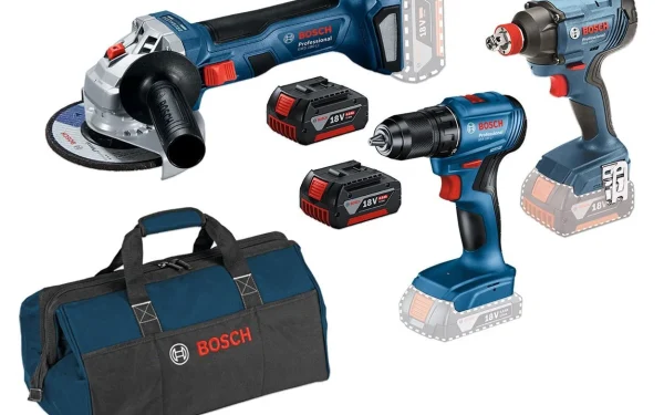 Bosch Gsr 185 + Gdx 180 + Gws 180 2x4Ah Akülü Çantalı vidalama ve taşlaşma seti