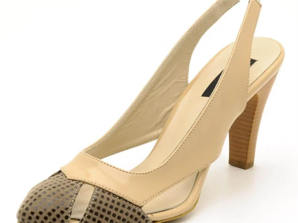 Yazlık Büyük Numara Abiye Stiletto Ayakkabı 2030 Bej