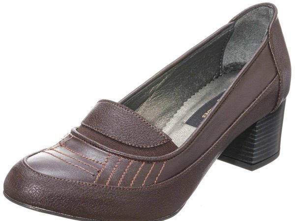 Büyük Numara Kadın Topuklu Ayakkabı KDR1876 Kahve