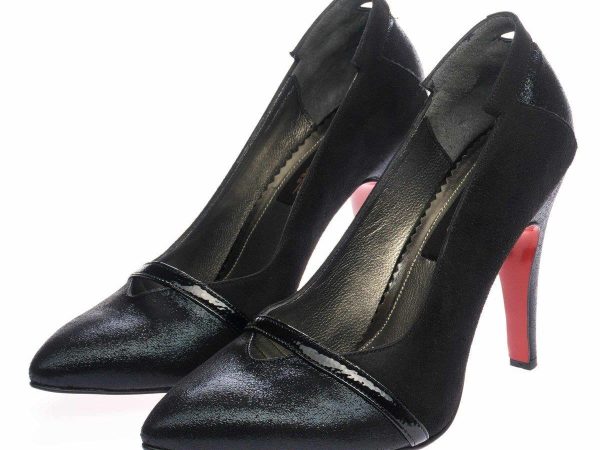 Stiletto Büyük Numara Topuklu Abiye Kadın Ayakkabı 190333 Siyah