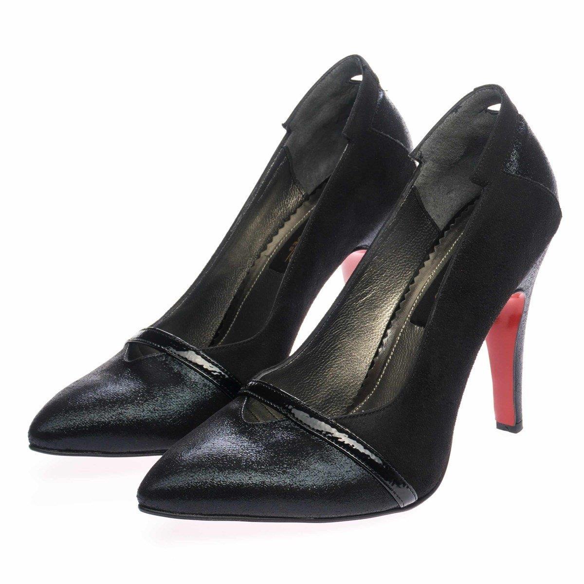 Stiletto Büyük Numara Topuklu Abiye Kadın Ayakkabı 190333 Siyah